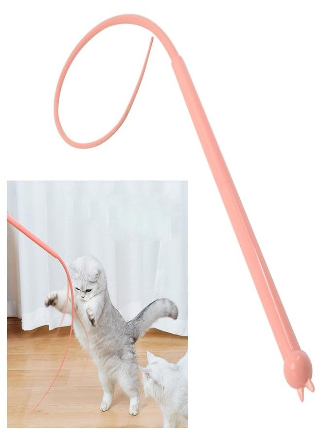 SquEqu Interactive Cat Wand Toys Silicone Mice Tail Simulated Mouse Hunting Cat Toy Snake Cat Teaser Wand Stick for Indoor Cats Kitty Kitten Stress Relief Chasing Exercise with Additional Mouse Tails - Image 4